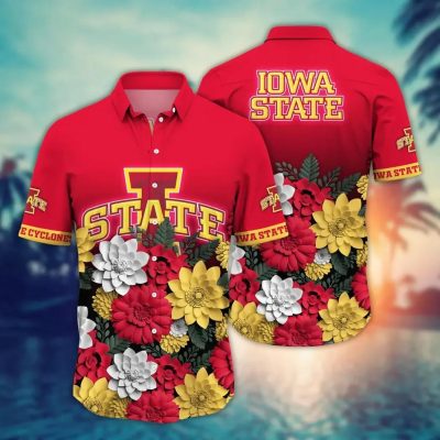 Iowa State Cyclones NCAA Flower Aloha Hawaiian Shirt 13, NCAA Hawaiian Shirt