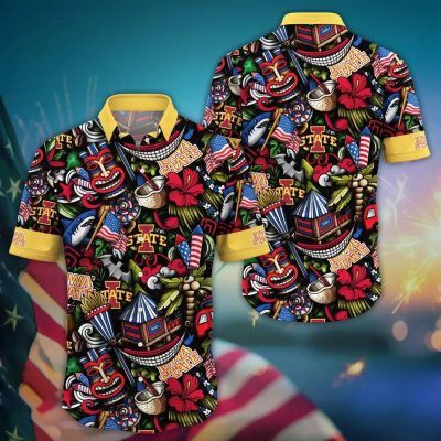 Iowa State Cyclones NCAA Flower Aloha Hawaiian Shirt 14, NCAA Hawaiian Shirt