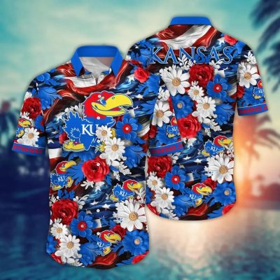 Kansas Jayhawks NCAA Aloha Hawaiian Shirt 1, NCAA Hawaiian Shirt