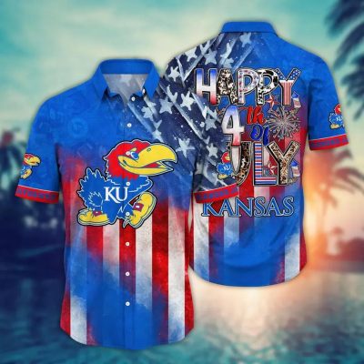 Kansas Jayhawks NCAA Aloha Hawaiian Shirt 2, NCAA Hawaiian Shirt