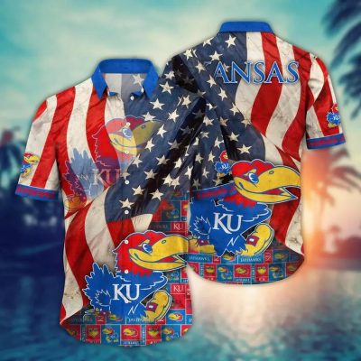 Kansas Jayhawks NCAA Flower Aloha Hawaiian Shirt 11, NCAA Hawaiian Shirt