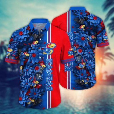 Kansas Jayhawks NCAA Flower Aloha Hawaiian Shirt 3, NCAA Hawaiian Shirt