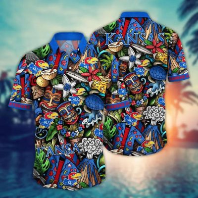 Kansas Jayhawks NCAA Flower Aloha Hawaiian Shirt 6, NCAA Hawaiian Shirt