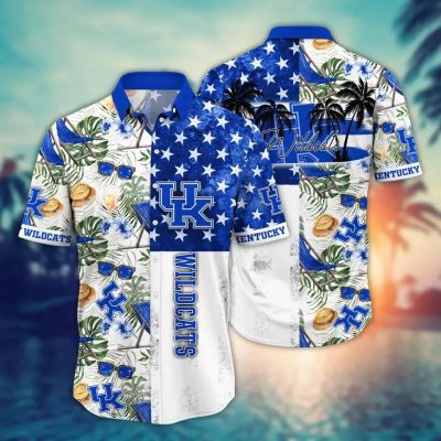 Kentucky Wildcats NCAA Flower Aloha Hawaiian Shirt 10, NCAA Hawaiian Shirt