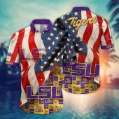 LSU TIGERS NCAA Flower Aloha Hawaiian Shirt 10, NCAA Hawaiian Shirt
