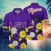 LSU TIGERS NCAA Flower Aloha Hawaiian Shirt 11, NCAA Hawaiian Shirt
