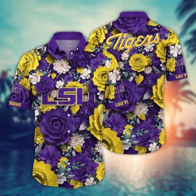 LSU TIGERS NCAA Flower Aloha Hawaiian Shirt 4, NCAA Hawaiian Shirt LSU TIGERS NCAA Flower Aloha Hawaiian Shirt 4, NCAA Hawaiian Shirt
