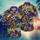 LSU TIGERS NCAA Flower Aloha Hawaiian Shirt 5, NCAA Hawaiian Shirt