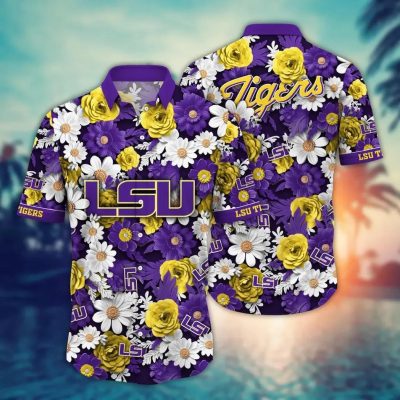 LSU TIGERS NCAA Flower Aloha Hawaiian Shirt 6, NCAA Hawaiian Shirt LSU TIGERS NCAA Flower Aloha Hawaiian Shirt 6, NCAA Hawaiian Shirt