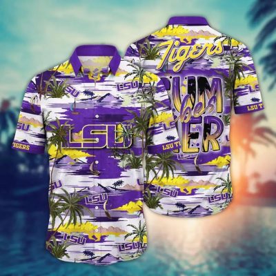 LSU TIGERS NCAA Flower Aloha Hawaiian Shirt 7, NCAA Hawaiian Shirt LSU TIGERS NCAA Flower Aloha Hawaiian Shirt 7, NCAA Hawaiian Shirt