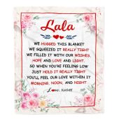 Lala Blanket From Grandkids Granddaughter Grandson We Hugged This Blanket Floral Personalized Blanket For Mom Mother S Day Gifts Blanket 1 Gn6yoh.jpg - demo10