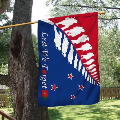 Anzac Day Flag New Zealand Lest We Forget Flag LHA1712F - Flagwix