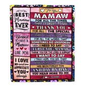Mamaw Blanket From Granddaughter Grandson Thank You For The Love Personalized Blanket For Mom Mother S Day Gifts Blanket 1 Izqx7l.jpg - demo10