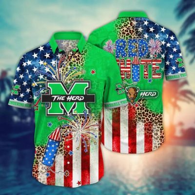 Marshall Thundering Herd NCAA Aloha Hawaiian Shirt 2, NCAA Hawaiian Shirt