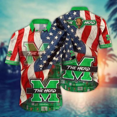 Marshall Thundering Herd NCAA Flower Aloha Hawaiian Shirt 11, NCAA Hawaiian Shirt