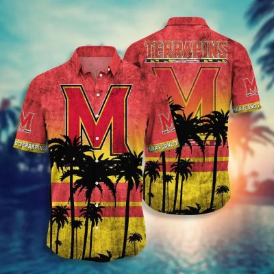Maryland Terrapins Aloha Hawaiian Shirt, NCAA Hawaiian Shirt