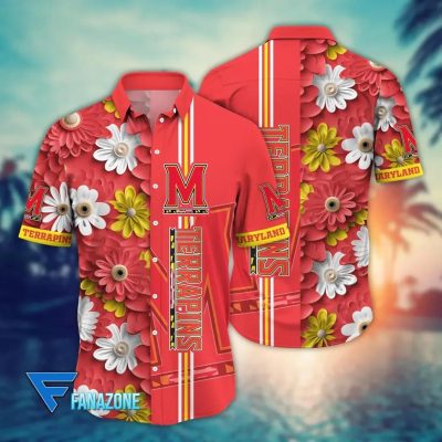 Maryland Terrapins, Style Hot Trending Summer NCAA Flower Aloha Hawaiian Shirt 15, NCAA Hawaiian Shirt