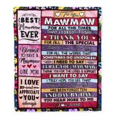 Mawmaw Blanket From Granddaughter Grandson Thank You For The Love Personalized Blanket For Mom Mother S Day Gifts Blanket 1 P7injc.jpg - demo10
