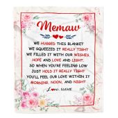 Memaw Blanket From Grandkids Granddaughter Grandson We Hugged This Blanket Floral Personalized Blanket For Mom Mother S Day Gifts Blanket 1 Owseya.jpg - demo10