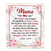 Meme Blanket From Grandkids Granddaughter Grandson We Hugged This Blanket Floral Personalized Blanket For Mom Mother S Day Gifts Blanket 1 N0go18.jpg - demo10