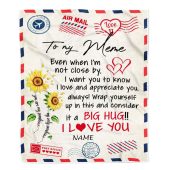 Meme Blanket From Grandkids Love Big Hug Air Mail Letter Sunflower Personalized Blanket For Mom Mother S Day Gifts Blanket 1 Xqhch5.jpg - demo10