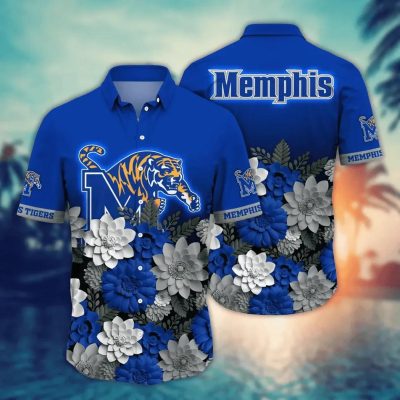 Memphis Tigers NCAA Flower Aloha Hawaiian Shirt 11, NCAA Hawaiian Shirt