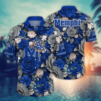 Memphis Tigers NCAA Flower Aloha Hawaiian Shirt 4, NCAA Hawaiian Shirt