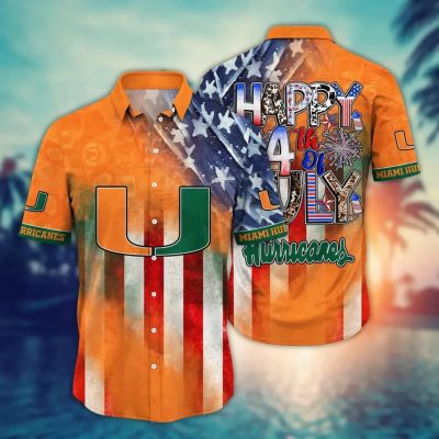 Miami Hurricanes NCAA Aloha Hawaiian Shirt 2, NCAA Hawaiian Shirt
