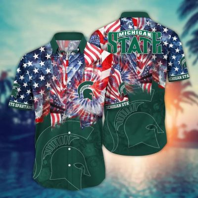 Michigan State Spartans NCAA Flower Aloha Hawaiian Shirt 10, NCAA Hawaiian Shirt