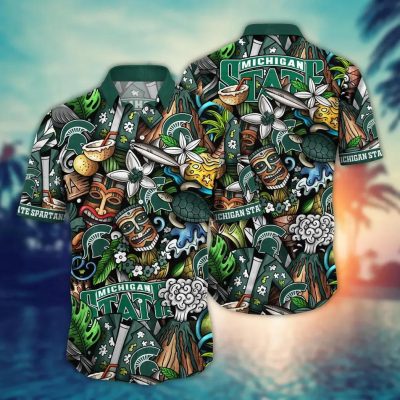 Michigan State Spartans NCAA Flower Aloha Hawaiian Shirt 5, NCAA Hawaiian Shirt
