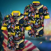Michigan Wolverine, Style Hot Trending Summer NCAA Flower Aloha Hawaiian Shirt 15, NCAA Hawaiian Shirt