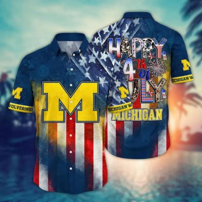 Michigan Wolverines Style Hot Trending Summer NCAA Aloha Hawaiian Shirt, NCAA Hawaiian Shirt