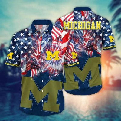 Michigan Wolverines Style Hot Trending Summer NCAA Flower Aloha Hawaiian Shirt 10, NCAA Hawaiian Shirt
