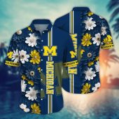 Michigan Wolverines Style Hot Trending Summer NCAA Flower Aloha Hawaiian Shirt 14, NCAA Hawaiian Shirt