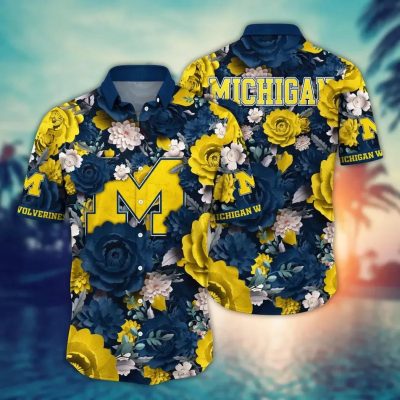 Michigan Wolverines Style Hot Trending Summer NCAA Flower Aloha Hawaiian Shirt 5, NCAA Hawaiian Shirt