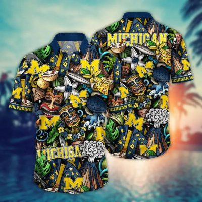Michigan Wolverines Style Hot Trending Summer NCAA Flower Aloha Hawaiian Shirt 6, NCAA Hawaiian Shirt