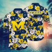 Michigan Wolverines Style Hot Trending Summer NCAA Flower Aloha Hawaiian Shirt 9, NCAA Hawaiian Shirt