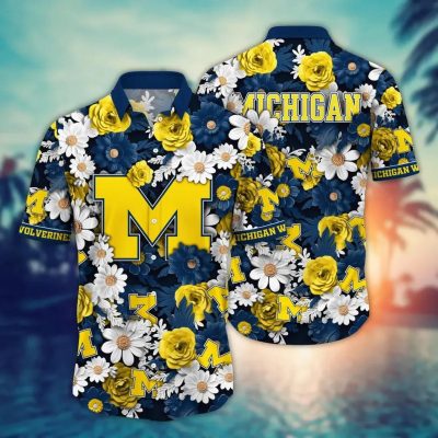 Michigan Wolverines Style Hot Trending Summer NCAA Flower Aloha Hawaiian Shirt 9, NCAA Hawaiian Shirt