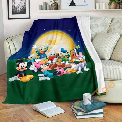 Mickey And Donald Picnic Disney Sherpa Blanket Fleece Blanket Funny Gifts - Musicdope90s
