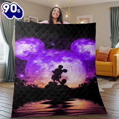 Mickey Mouse Blanket, Mickey Mouse Gift For Fan, Disney Mickey Moon Mickey Mouse Blanket - Musicdope90s