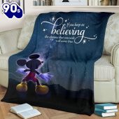Mickey Mouse Disney Keep On Believing Fleece Blanket Gift For Fan - Musicdope90s