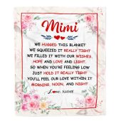Mimi Blanket From Grandkids Granddaughter Grandson We Hugged This Blanket Floral Personalized Blanket For Mom Mother S Day Gifts Blanket 1 Ve9bug.jpg - demo10