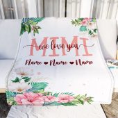 Mimi Blanket From Grandkids Granddaughter Grandson We Love You Floral Personalized Blanket For Mom Mother S Day Gifts Blanket 2 Bickc0.jpg - demo10