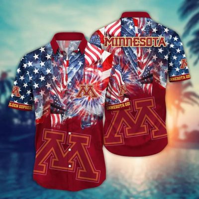 Minnesota Golden Gophers NCAA Flower Aloha Hawaiian Shirt 11, NCAA Hawaiian Shirt