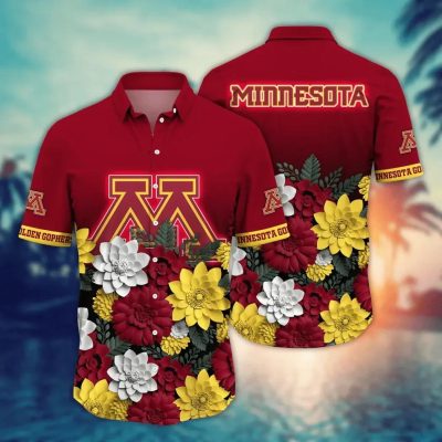Minnesota Golden Gophers NCAA Flower Aloha Hawaiian Shirt 12, NCAA Hawaiian Shirt