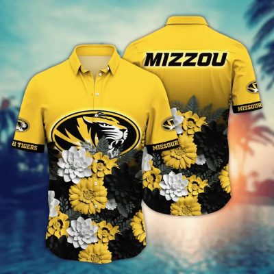 Missouri Tigers NCAA Flower Aloha Hawaiian Shirt 13, NCAA Hawaiian Shirt