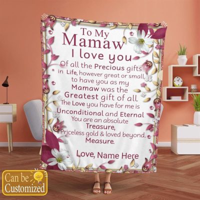 Mother's Day Blanket For Grandma Mamaw Have You As My Mamaw Was The Greatest Gift Of All Blanket Gift For Grandma, Blankets For Mothers Day