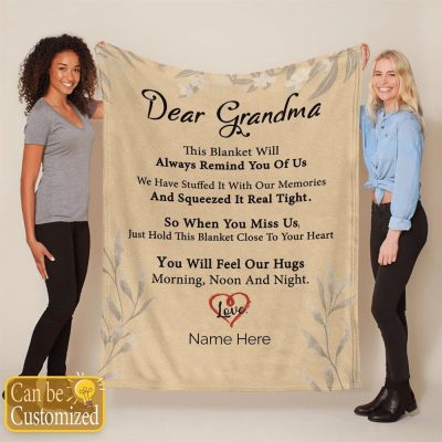 Mother's Day Blanket For Grandma This Blanket Will Always Remind You Of Us Blanket Gift For Grandma, Blankets For Mothers Day