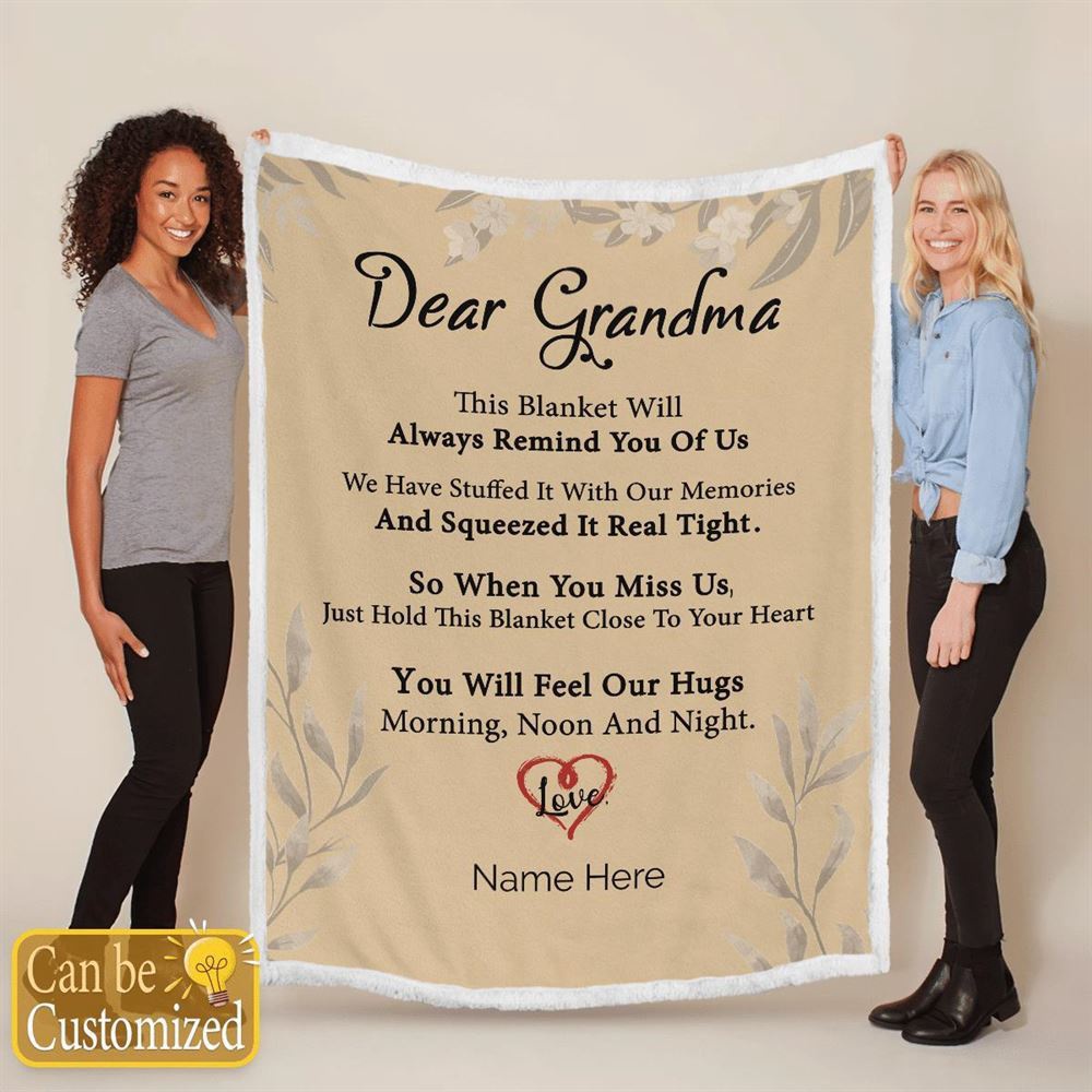 Mother's Day Blanket For Grandma This Blanket Will Always Remind You Of Us Blanket Gift For Grandma, Blankets For Mothers Day