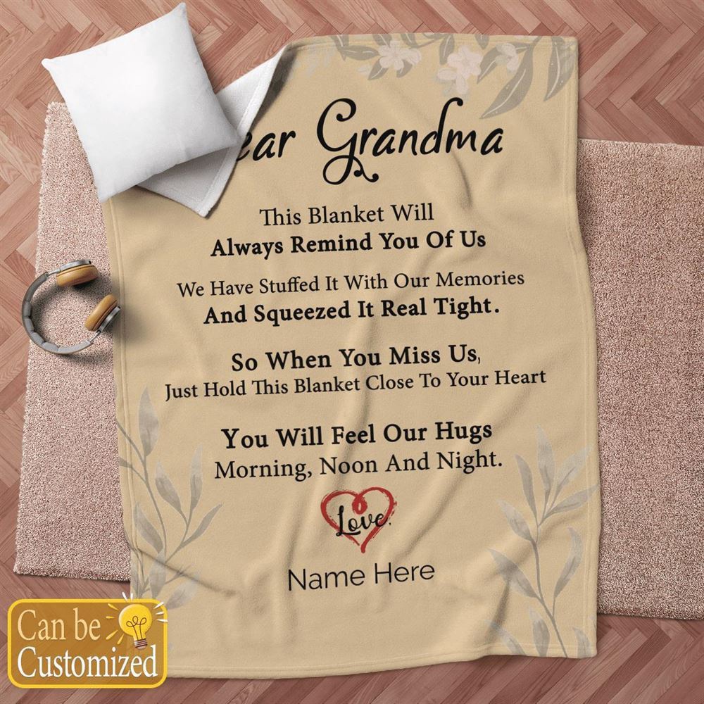 Mother's Day Blanket For Grandma This Blanket Will Always Remind You Of Us Blanket Gift For Grandma, Blankets For Mothers Day
